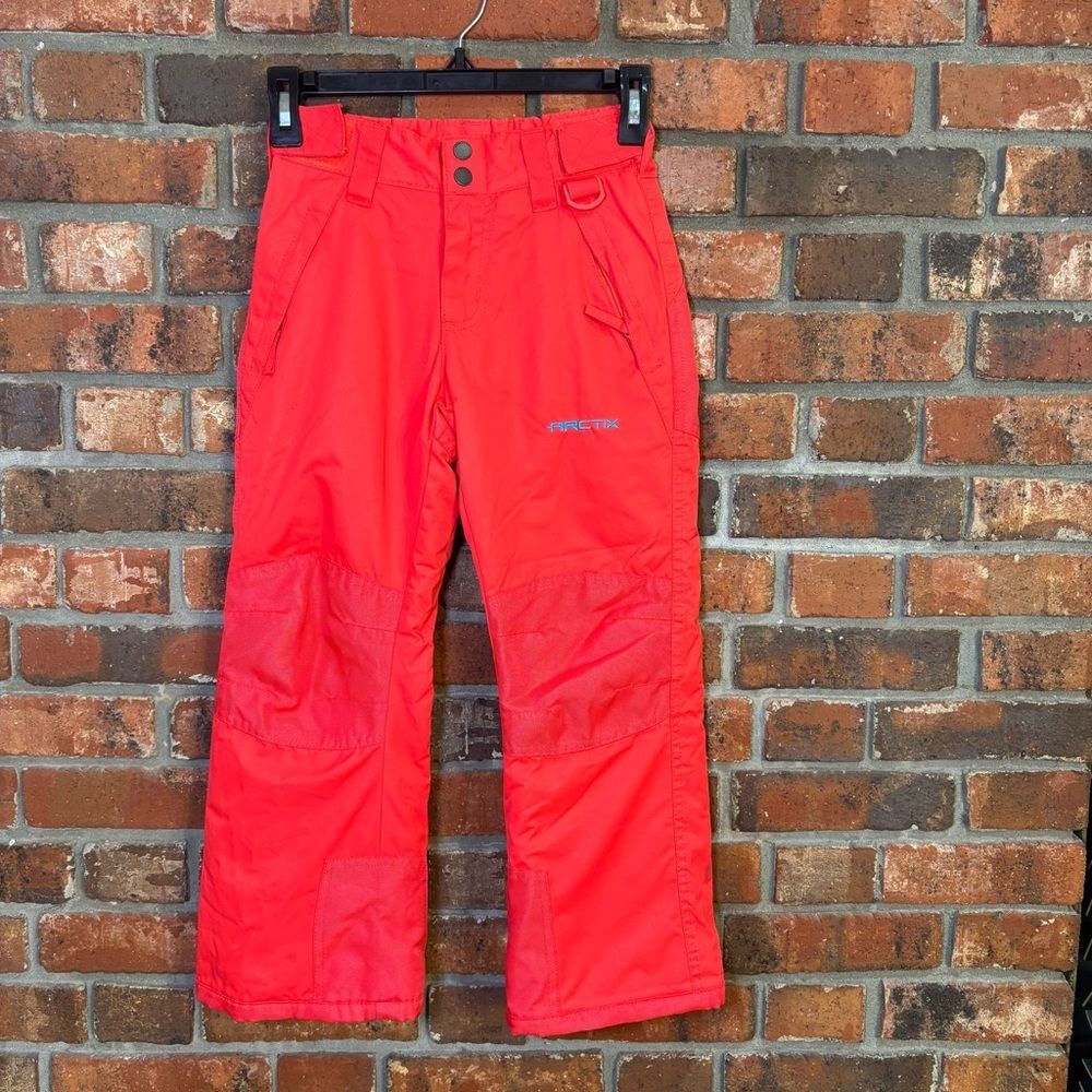 Arctix girls reinforced knees and seat snow pants coral pink XS